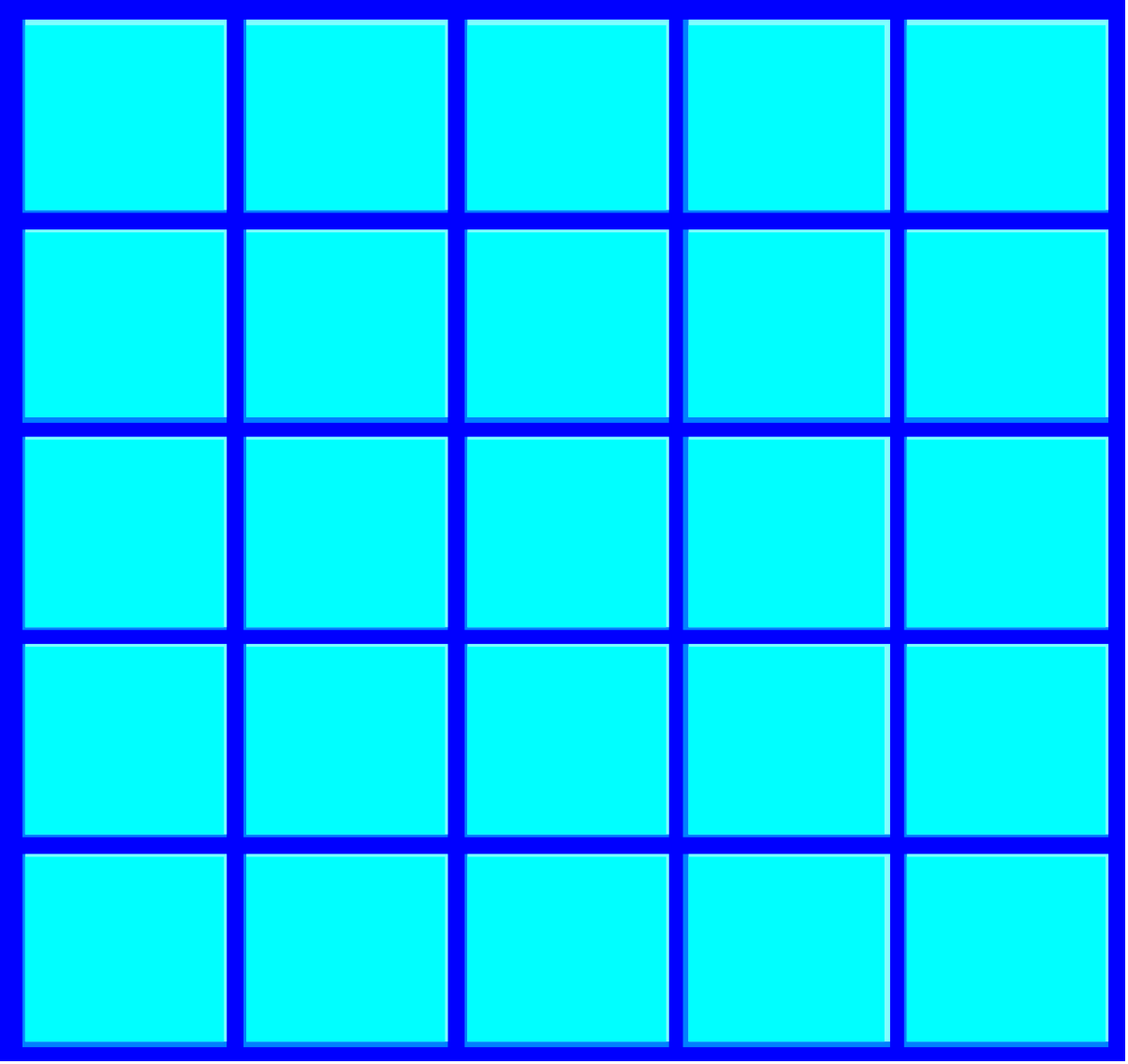 Blue Square Clipart with Stylish Square Borders