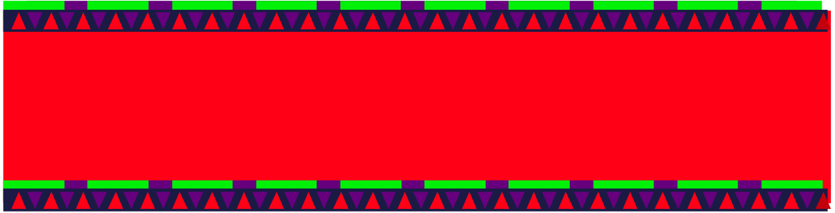 Red and Green Border Clipart with Black Outline for Creative Designs