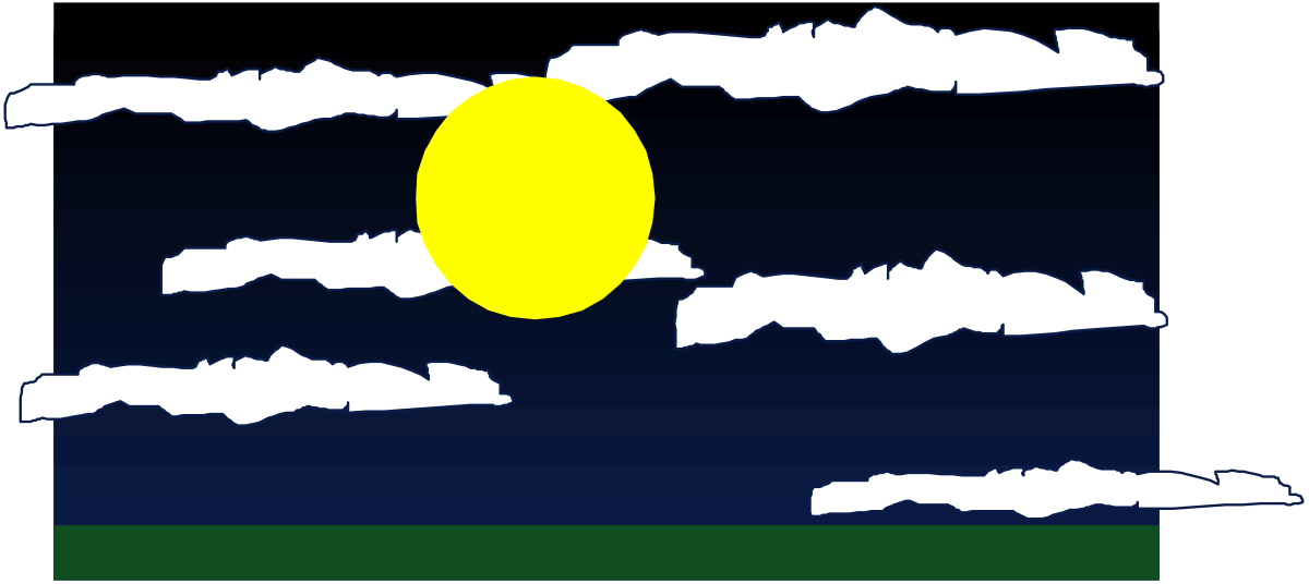 Sunny Sky Clipart with Yellow Sun and Borders