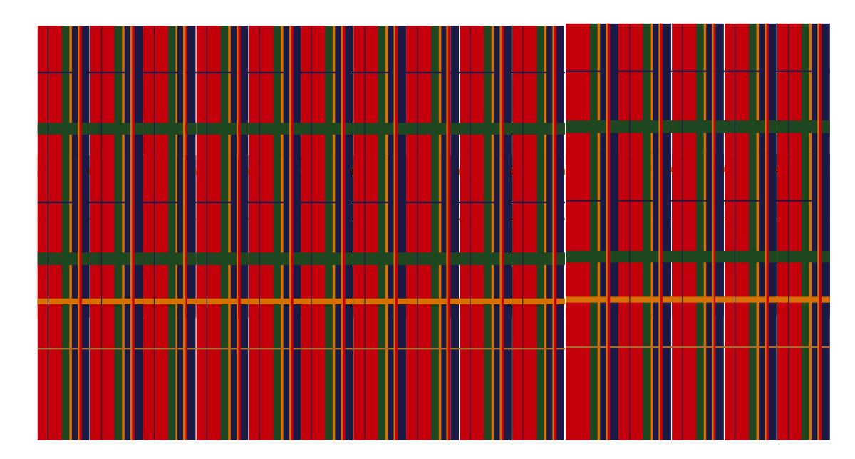 Red and Green Plaid Fabric Clipart - Perfect for Borders and Backland Designs