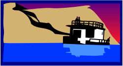 Boat Floating in Water - Scenic Clipart for Creative Projects