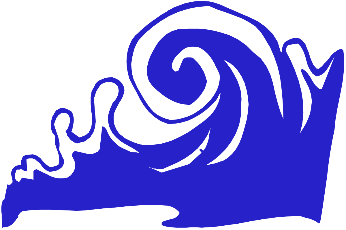 Blue and White Swirl Logo Clipart - Stylish Borders and Backland Design