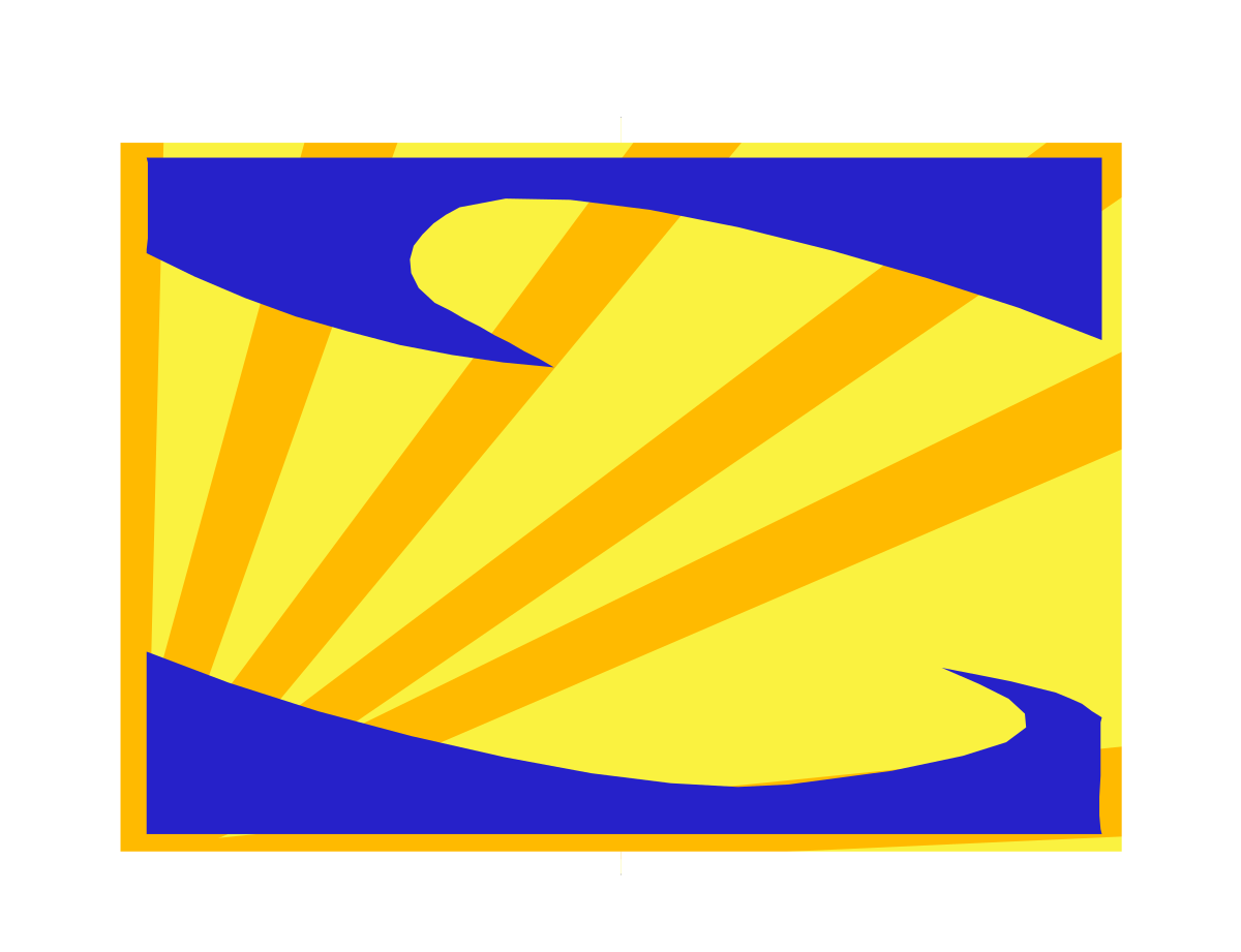 a yellow shell with blue and yellow stripes clip art png transparent Yellow Shell with Blue and Yellow Stripes - Clipart for Creative Designs