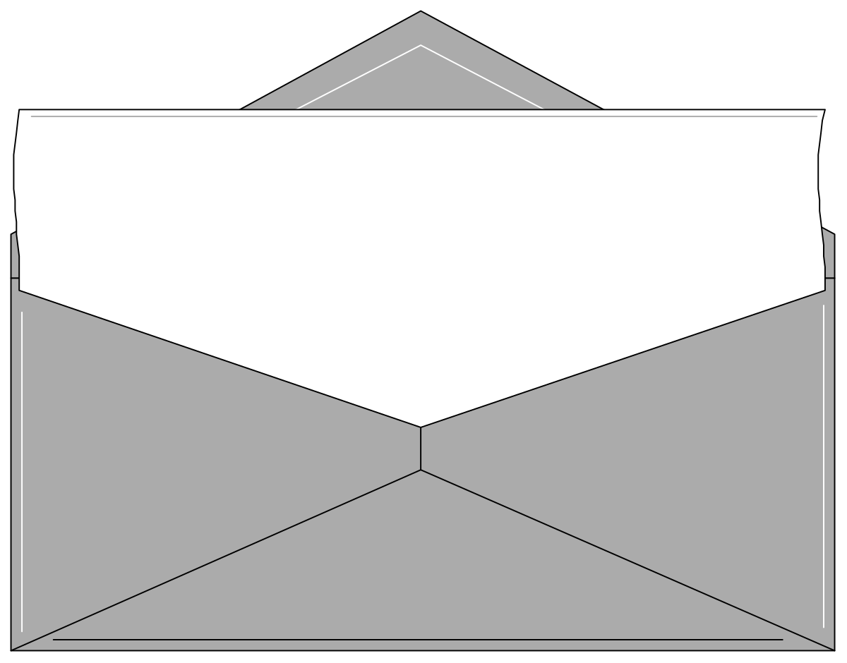Empty Envelope with Blank Paper Clipart for Creative Designs