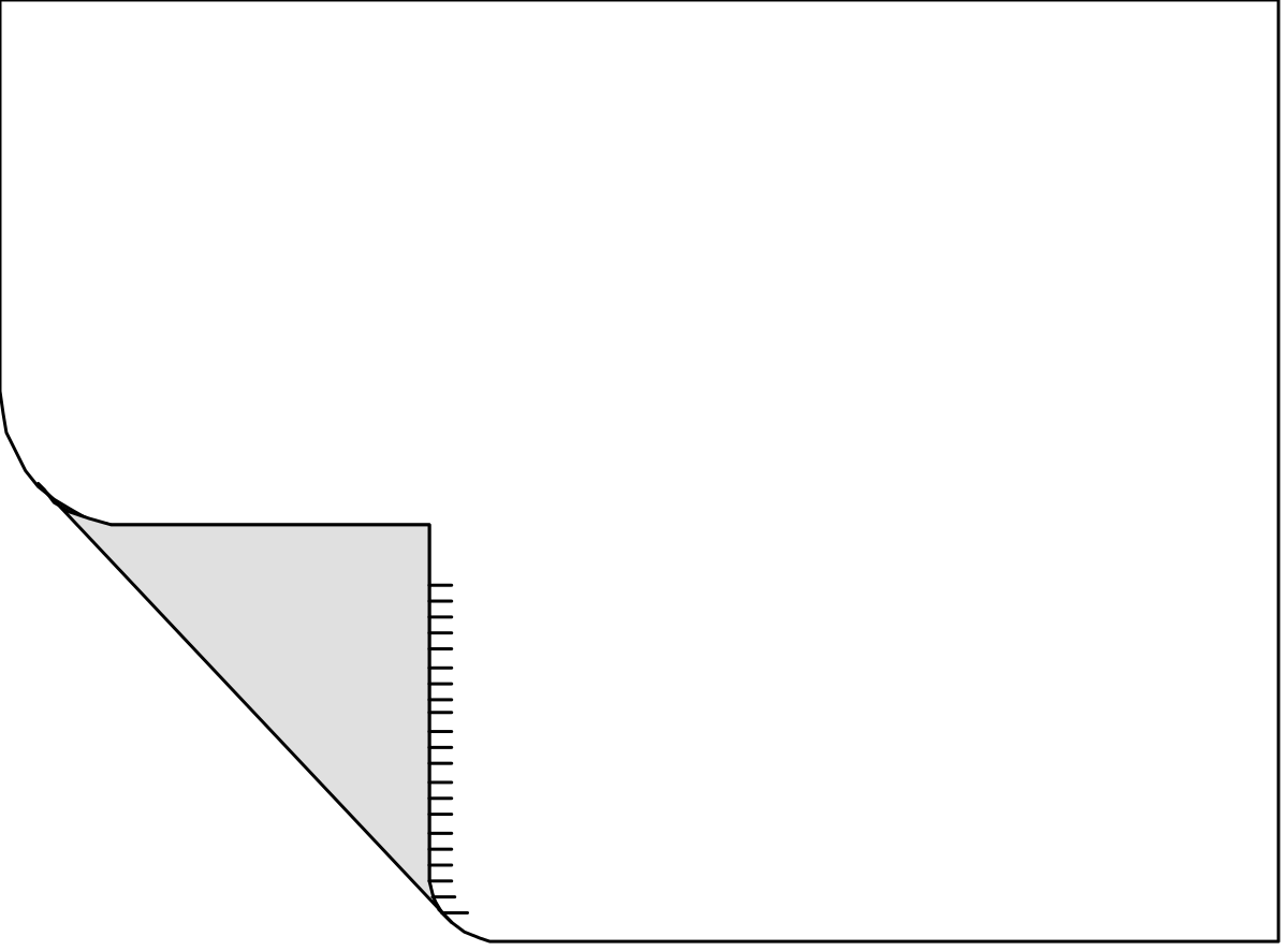 a white sheet of paper with a black corner clip art png transparent Borders Clipart: Elegant Black Corner Design on White Paper