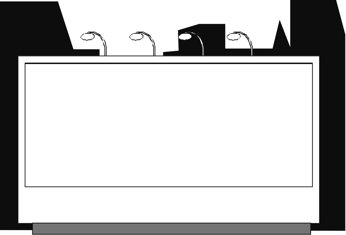 White Sign with Black Background Clipart - Versatile Borders for Creative Projects