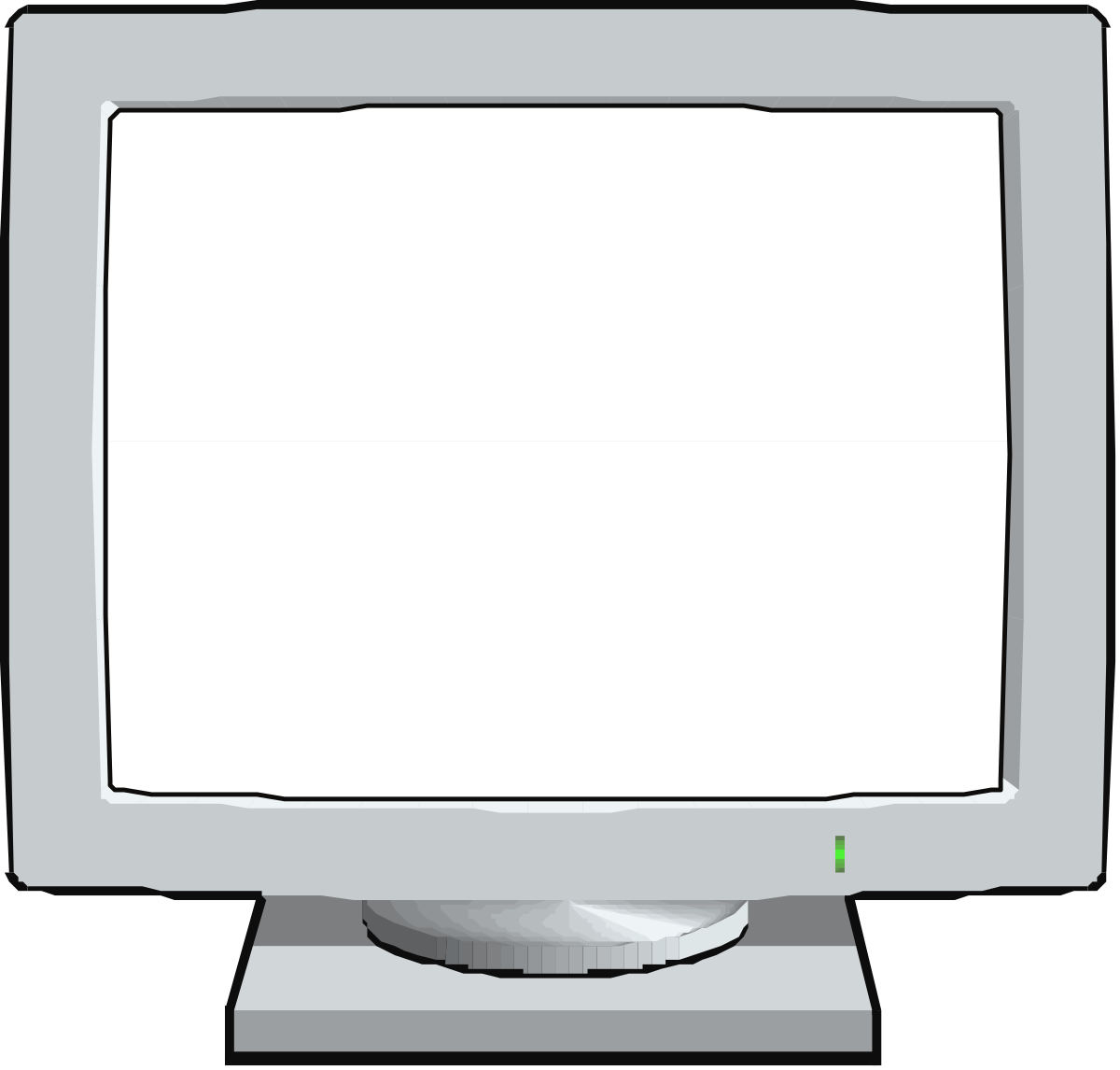 Blank Screen Monitor Clipart - Versatile Borders for Creative Designs
