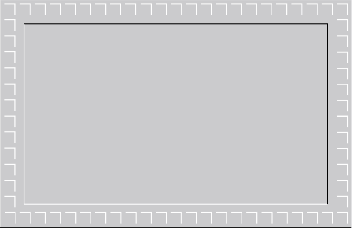 Borders Clipart: Square with a Line of Squares Design