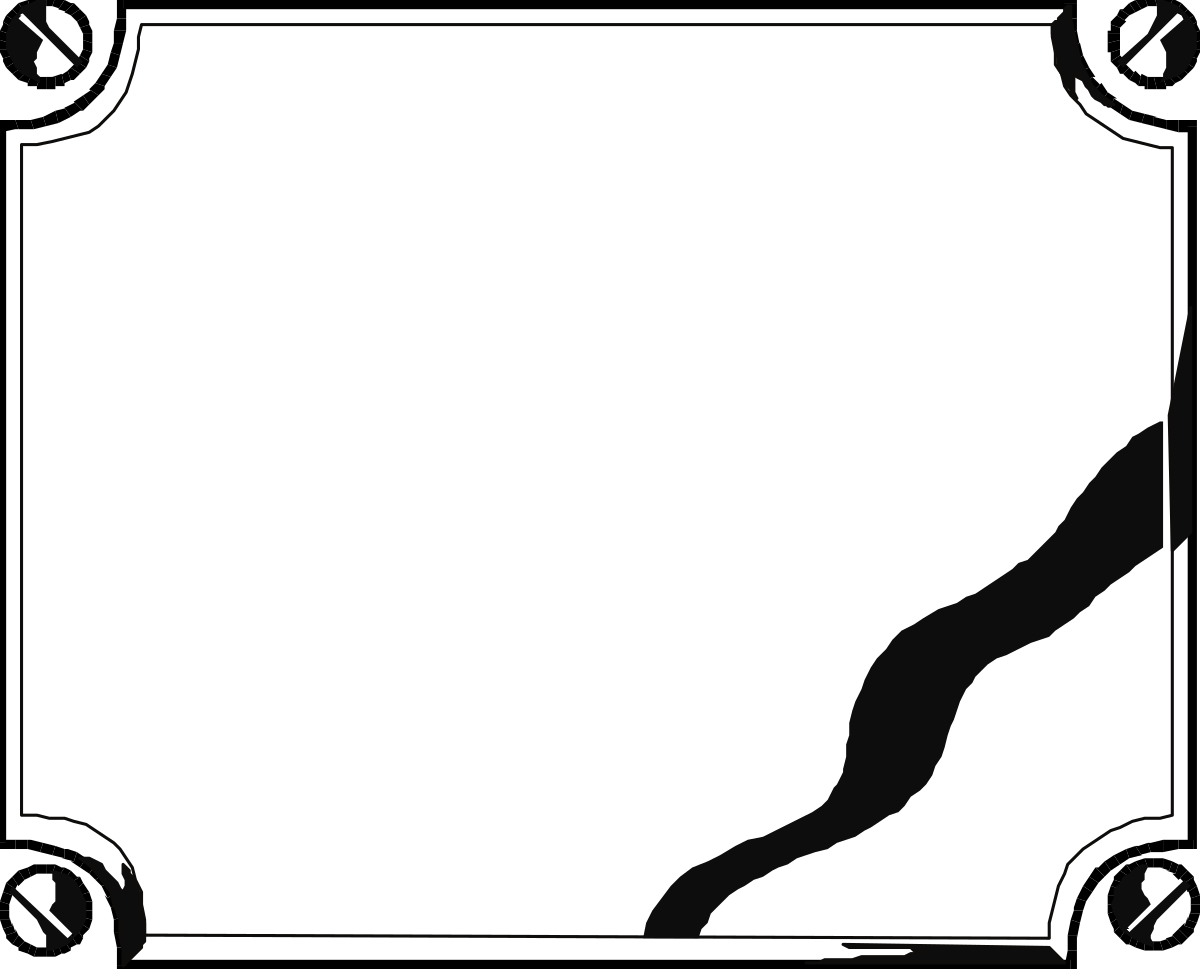 Black and White Silhouette of a Woman in a Frame - Elegant Borders Clipart