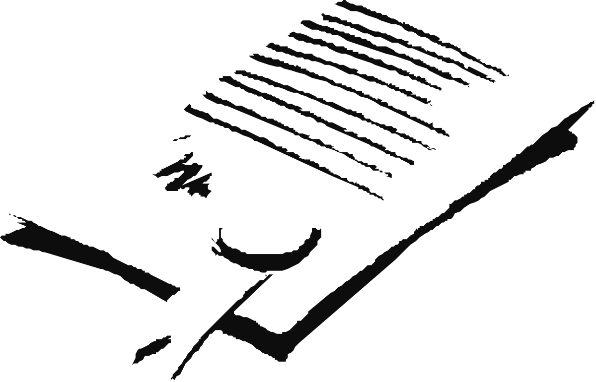 Borders and Backland: Black and White Book Clipart Illustration