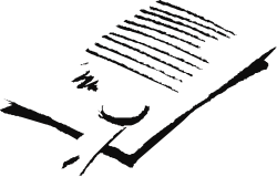 Borders and Backland: Black and White Book Clipart Illustration