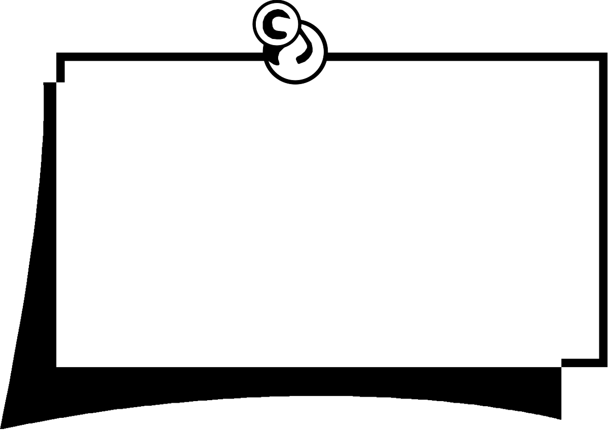 Borders Clipart: White Square with Black Circle - BCKLN056