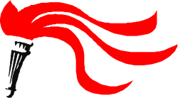 Red Flame Clipart on Black Background - Striking Borders for Designs