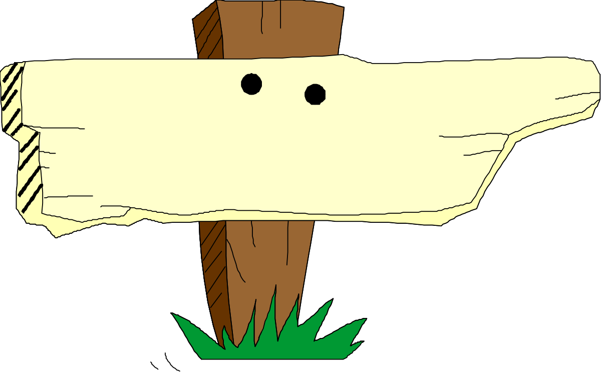 Wooden Sign with Blank Paper - Ideal Clipart for Borders and Backgrounds