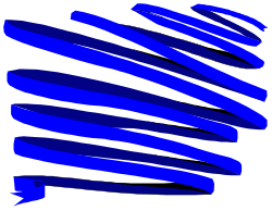 Blue and White Spiral Design Clipart - Elegant Borders and Bakribbn Accents