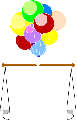Balloons and Sign Clipart for Celebrations - Festive Table Decor