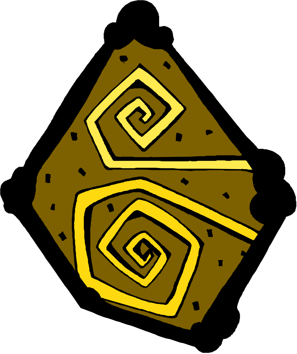Bread Clipart with Yellow and Black Pattern - Unique Borders Design
