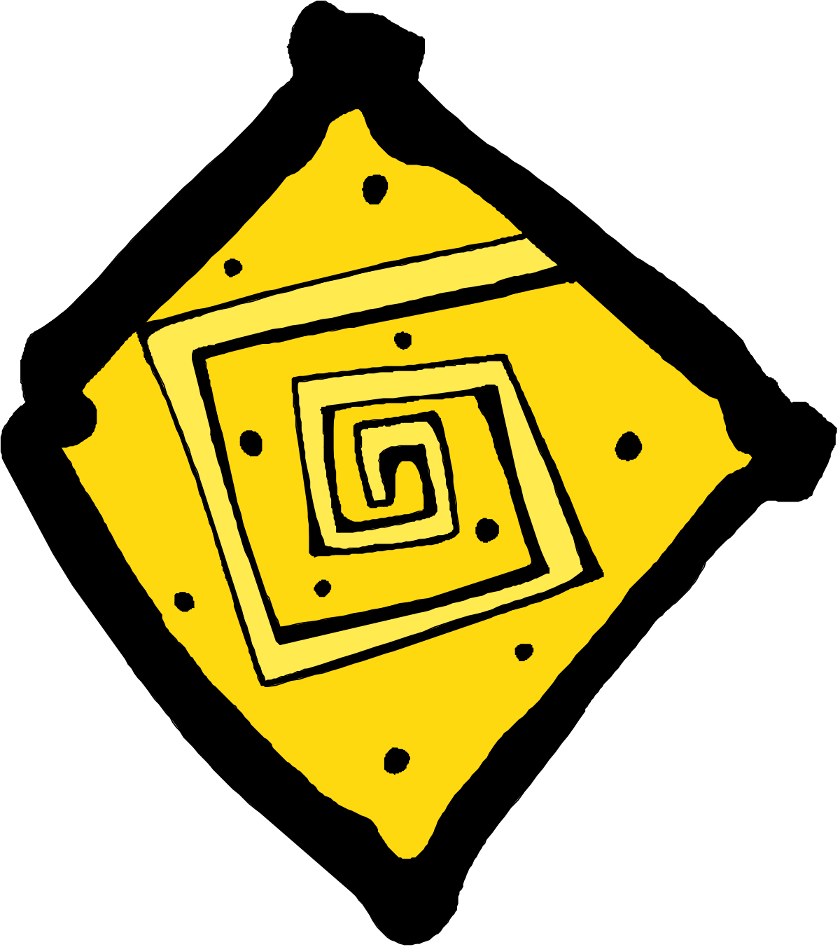 Borders: Striking Yellow and Black Square Clipart with Center Square