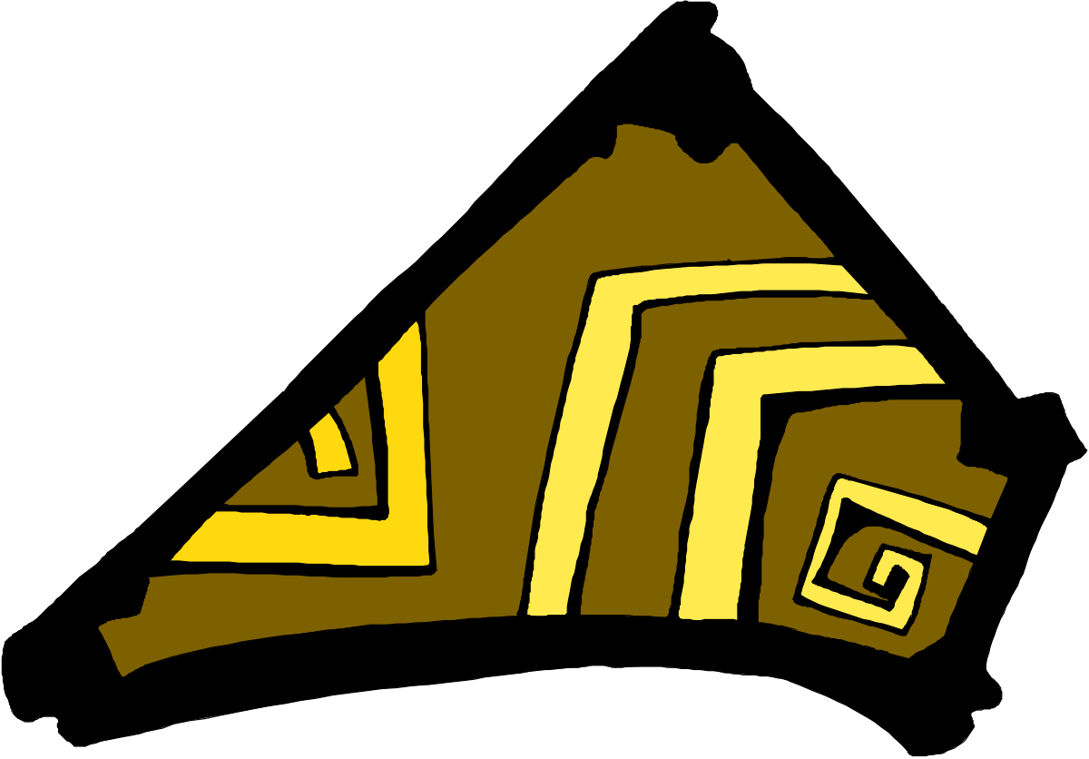 Triangle Clipart with Vibrant Yellow and Black Pattern for Creative Borders