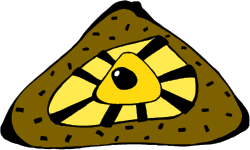 Cartoon Cookie Clipart with Vibrant Yellow and Black Design