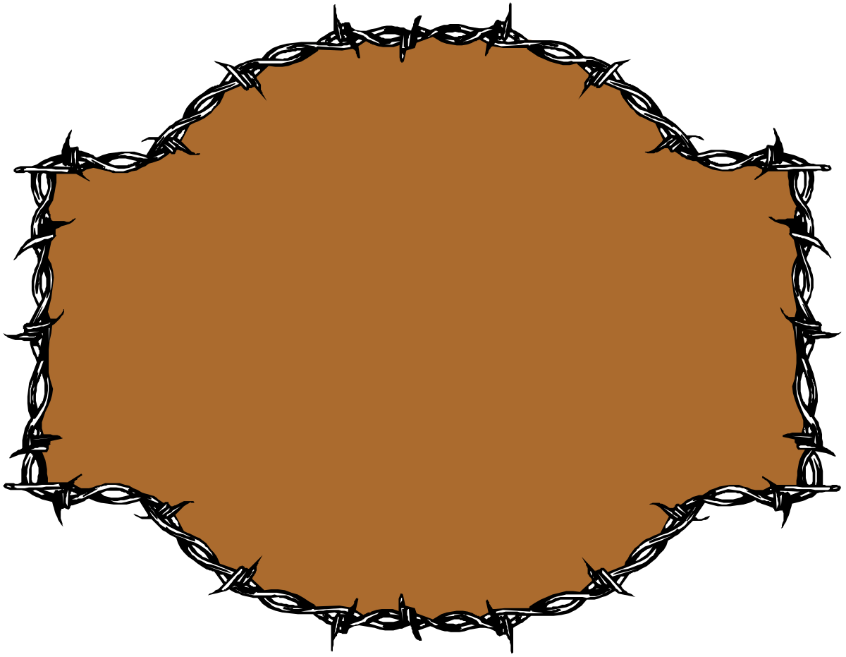 Brown Frame with Black Border Clipart for Elegant Design