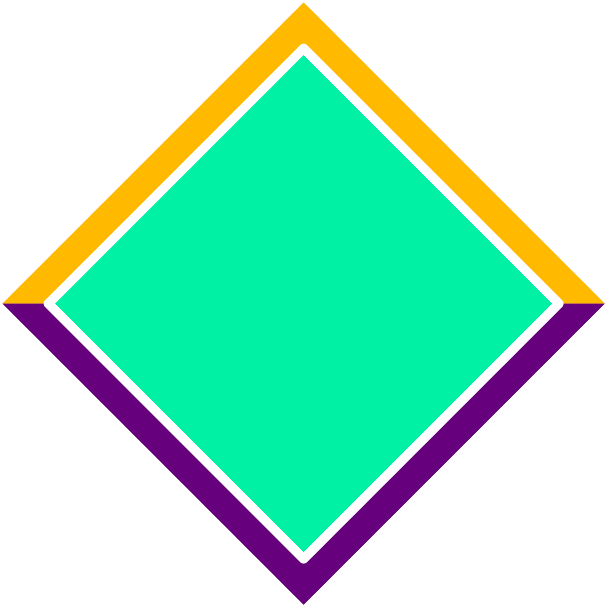Green and Purple Diamond Clipart - Stunning Borders for Creative Designs