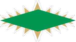 Green and Gold Star Clipart with Black Background - Perfect for Borders and Backdrops