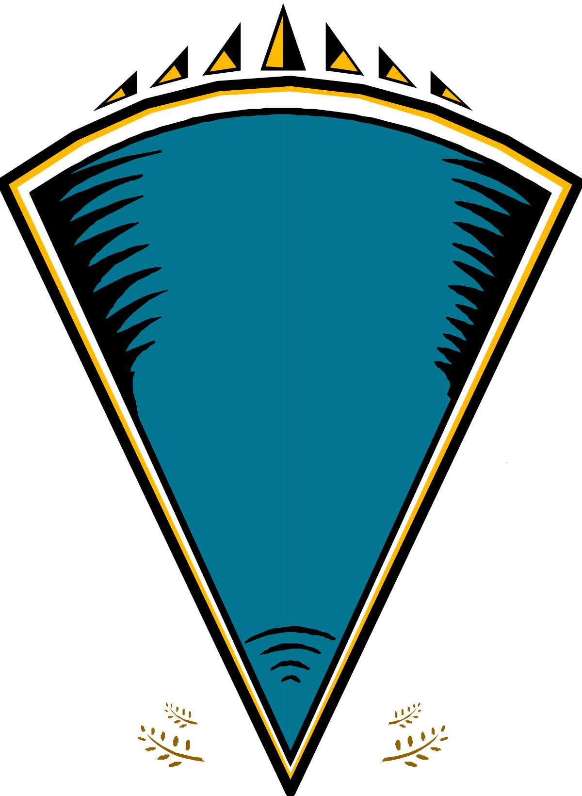 Yellow Border Triangle Clipart - Perfect for Creative Designs