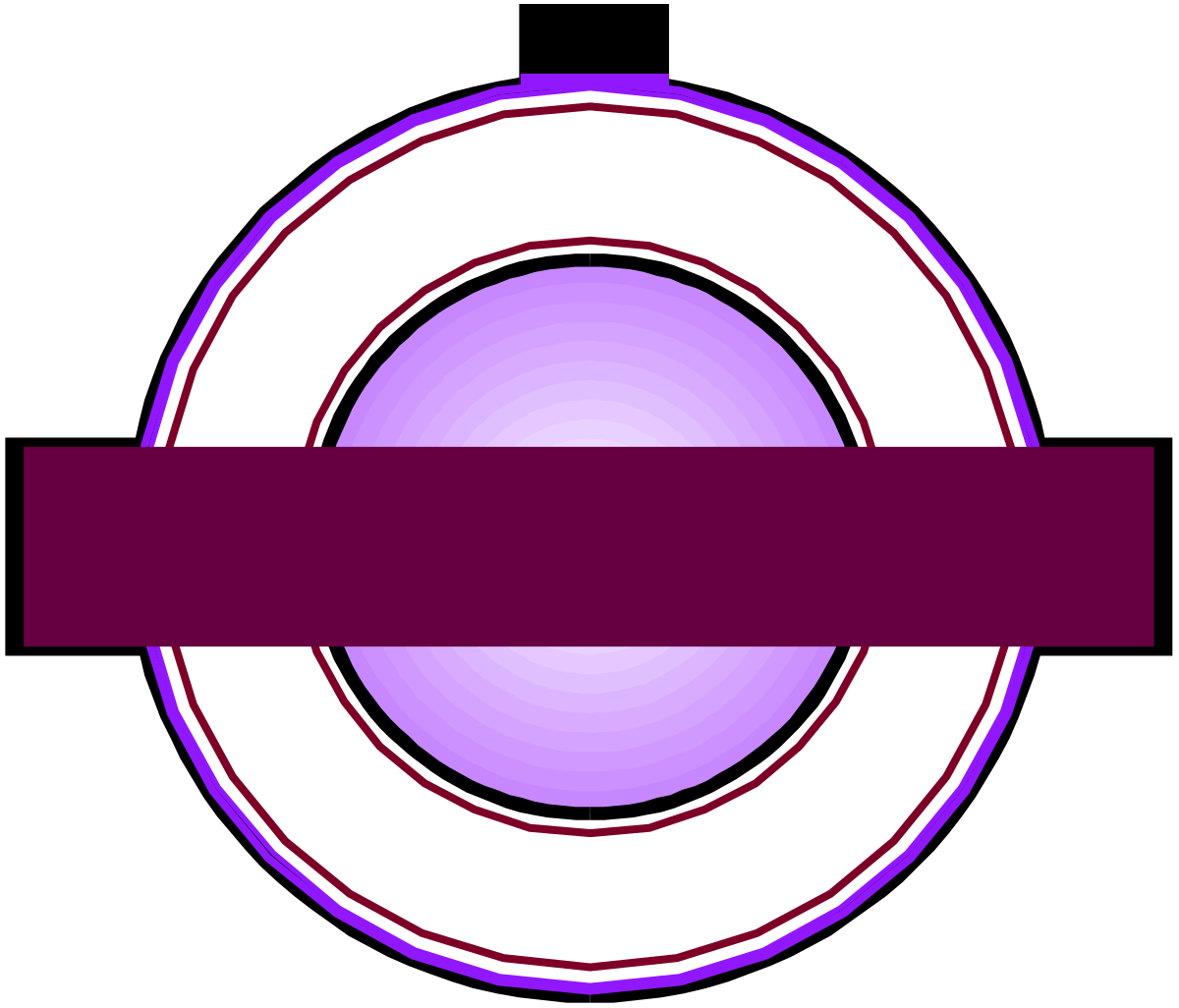 Purple Circle with Striped Border Clipart - Elegant Design for Creative Projects