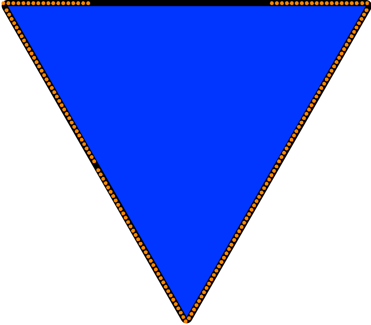 Triangle Border Clipart: Elegant Design with Central Triangle