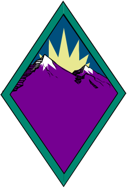 Purple and Green Diamond Clipart with Yellow Crown | Elegant Borders and Backgrounds