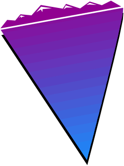 Vibrant Purple Triangle with Blue Overlay Clipart