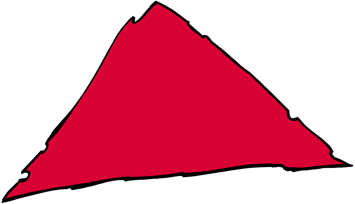 Red Triangle on Black Background Clipart - Eye-Catching Borders for Your Designs