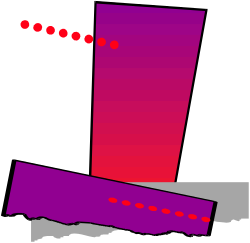 Vibrant Red and Purple Object Clipart on Black Background