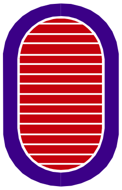 Red and Blue Oval Clipart with White Stripe - Perfect for Borders and Backgrounds