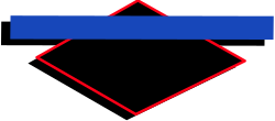 Dynamic Blue and Red Diamond Clipart Design with Stylish Red Line