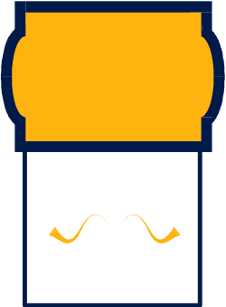 Bright Yellow and Blue Pill Clipart for Health and Wellness