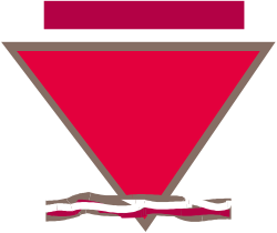 Red Triangle with White Stripe Clipart - Bold Borders Design