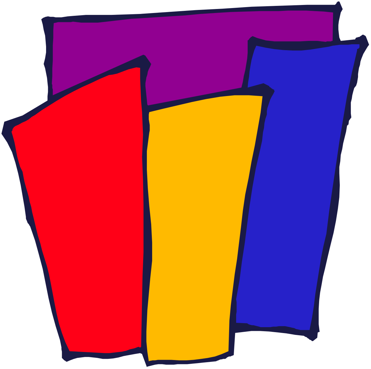 Colorful Paper Pieces Clipart  Perfect Borders for Creative Designs