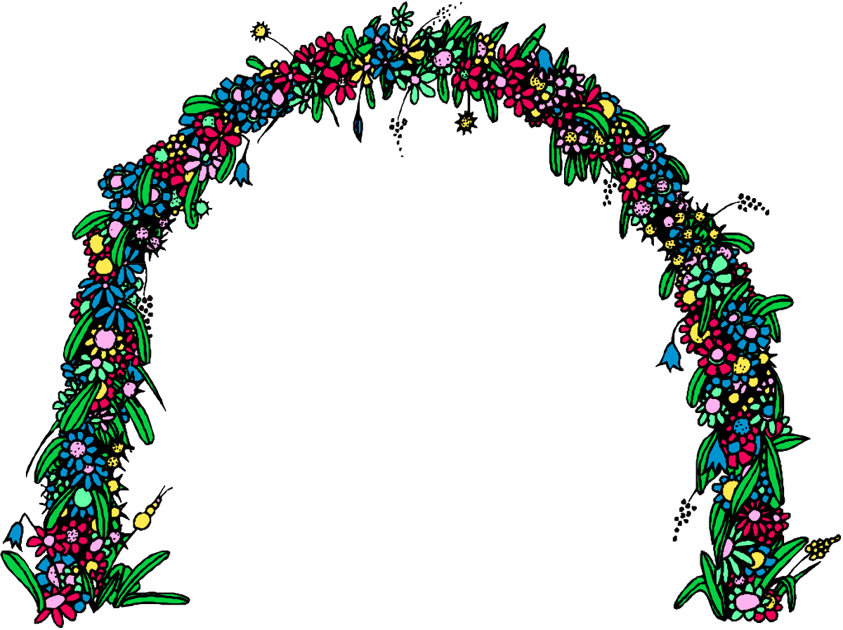 Floral Frame with Butterflies  Elegant Clipart for Creative Projects