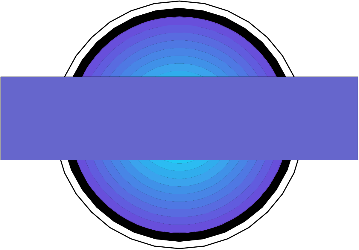 Blue Circle with Banner Clipart - Elegant Borders and Backgrounds