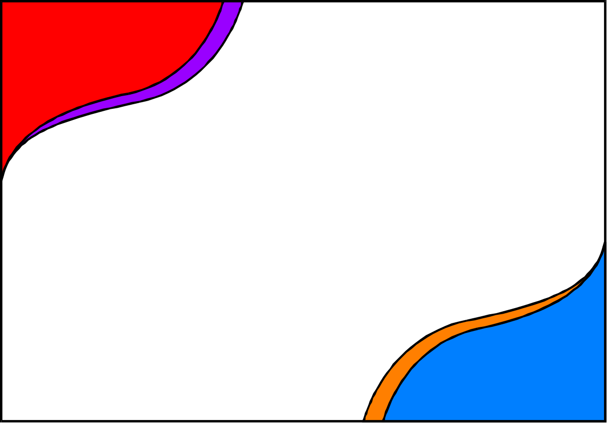 Colorful Red, Blue, and Orange Design on Black Background Clipart