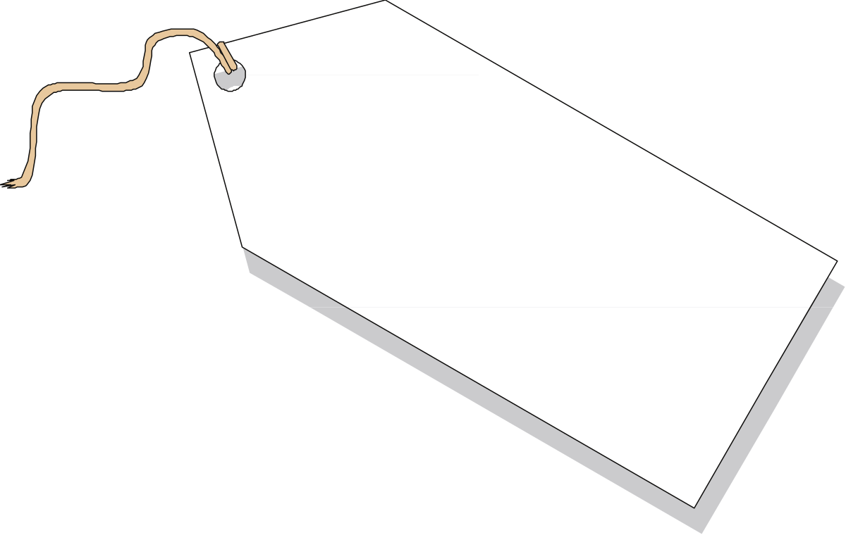 Elegant White Paper with Brown Ribbon Clipart for Creative Designs