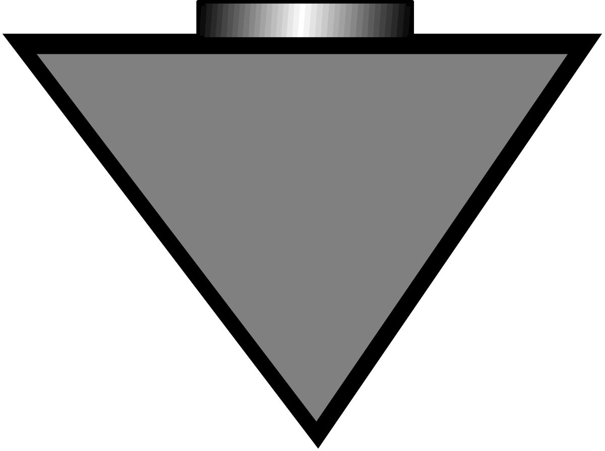 Stylish Triangle Clipart with Silver Stripe - Perfect for Borders and Backgrounds