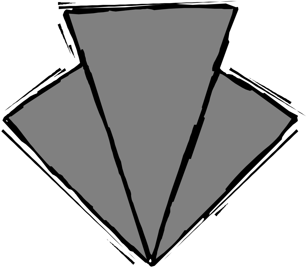 Black and White Triangle Clipart Logo Design