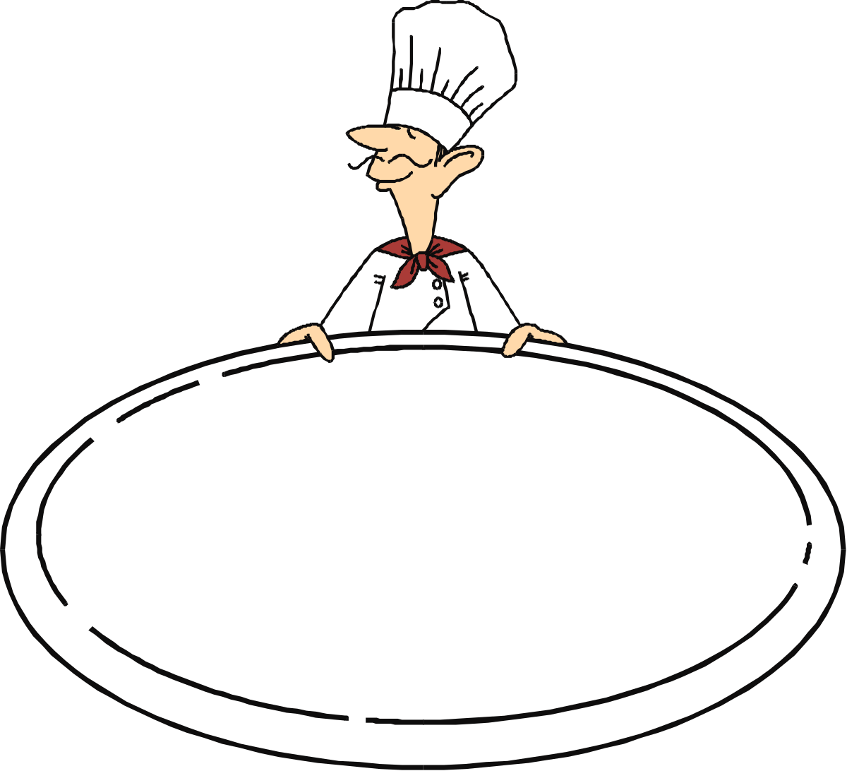 a chef with a blank sign clip art png transparent Chef with Blank Sign Clipart - Perfect for Custom Menus and Promotions