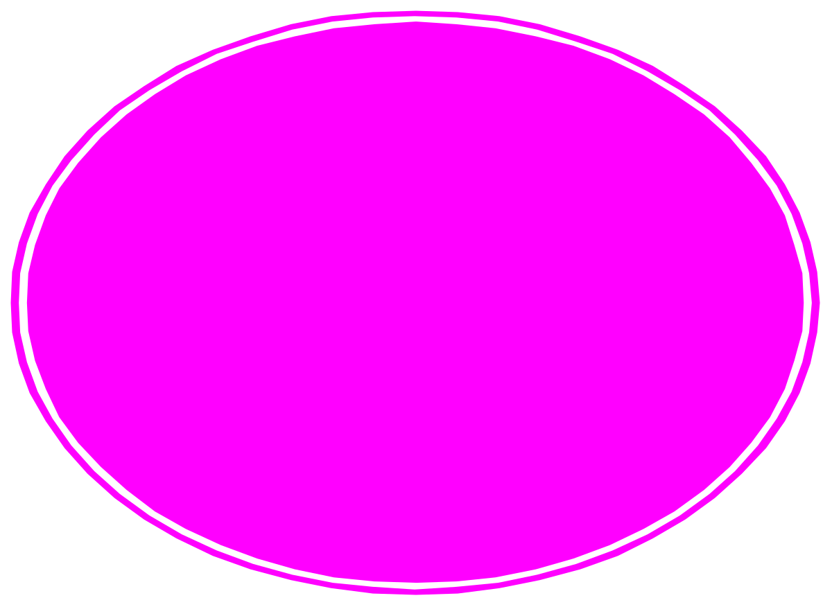 Pink Circle with White Outline - Elegant Clipart for Borders