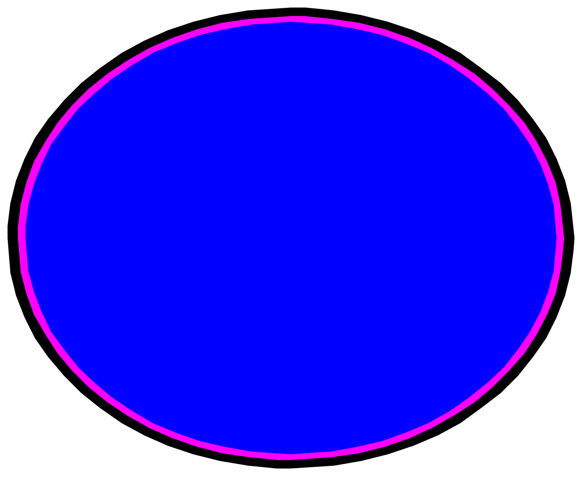 Blue Circle with Pink Center Clipart - Vibrant Borders and Backgrounds