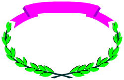 Laurel Wreath Clipart with Ribbon - Elegant Borders for Celebrations