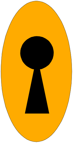 Yellow Keyhole Icon Clipart for Creative Designs